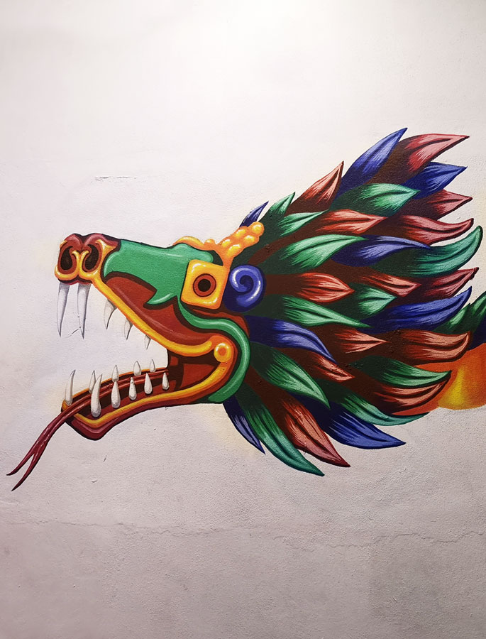 Quetzalcoatl, fresque